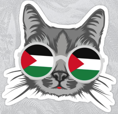 Palestine-Kitten Solidarity Sticker