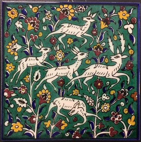 Green/Teal Gazelle Tile