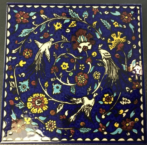 Blue Bird Spiral Tile