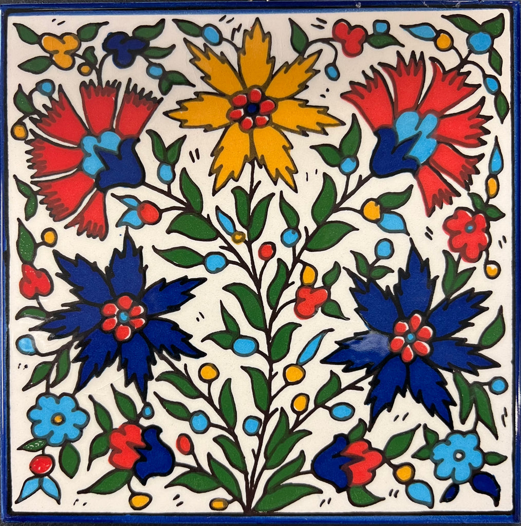Five Flowers Tile
