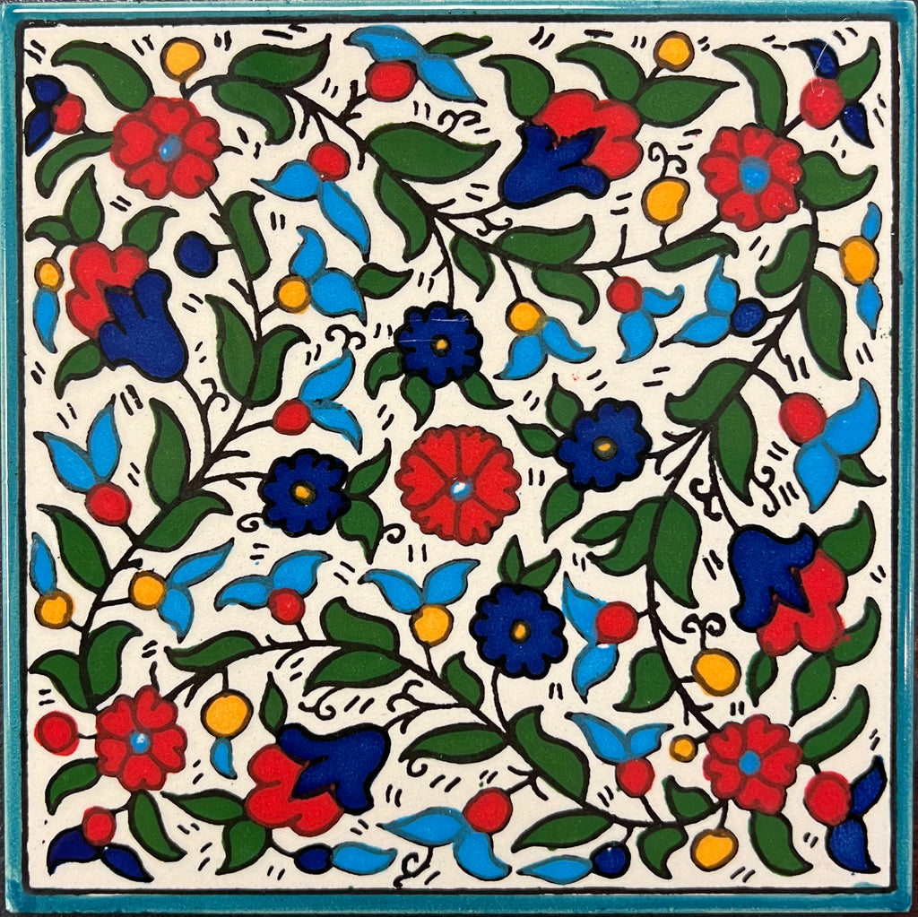 Teal Multicolor Tile