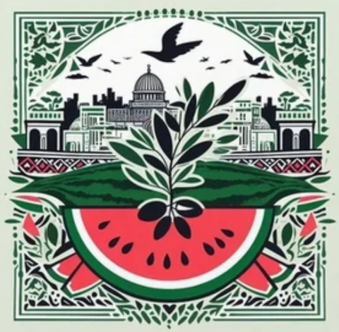 Watermelon Solidarity Sticker