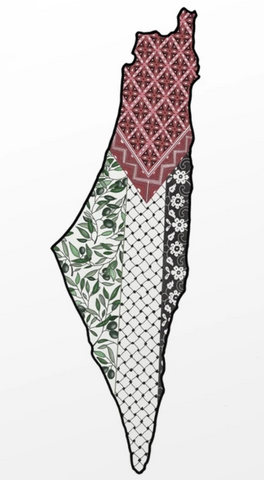 Palestine Kufiya Map Sticker