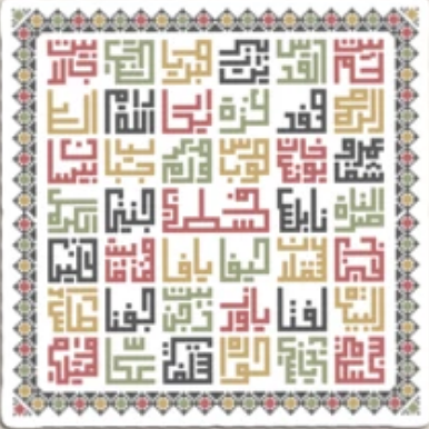 Palestine Cities Names Arabic Realistic Embroidery Art Traditional Palestinian Tatreez - Dark Magnet