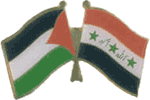 Palestine and Iraq Flags Pin