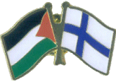 Palestine and Finland Flags Pin