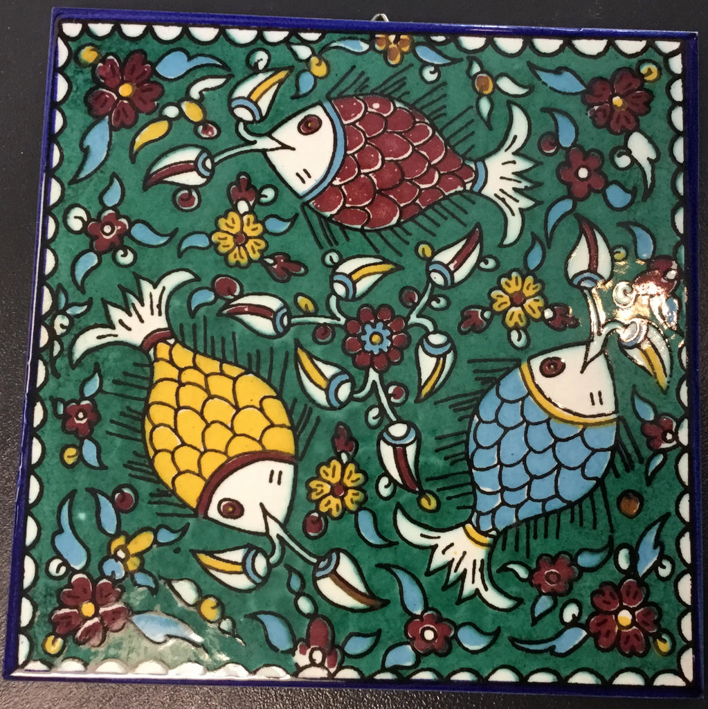 Green / Teal Fish Tile