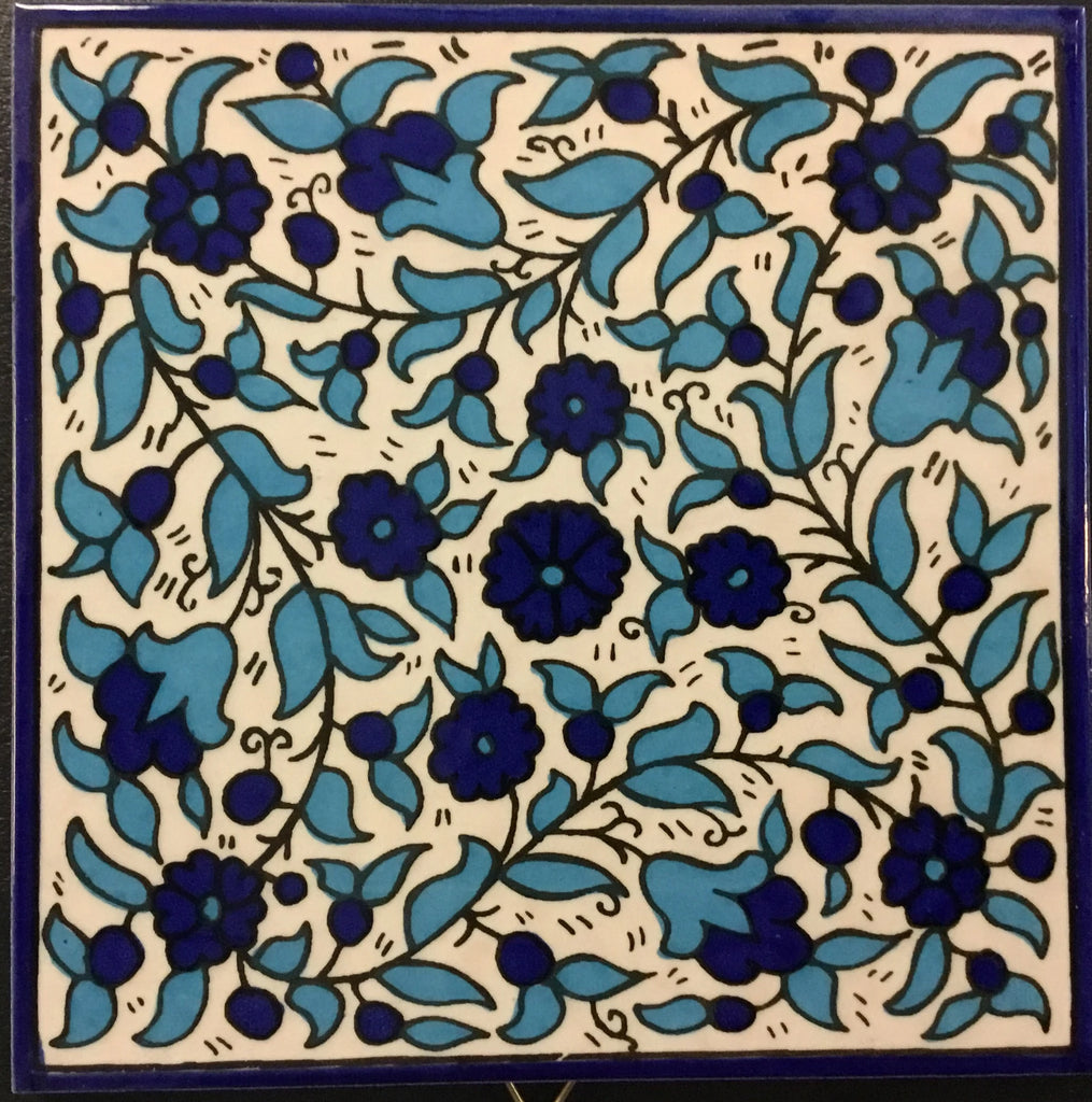 Light Blue Flower Tile