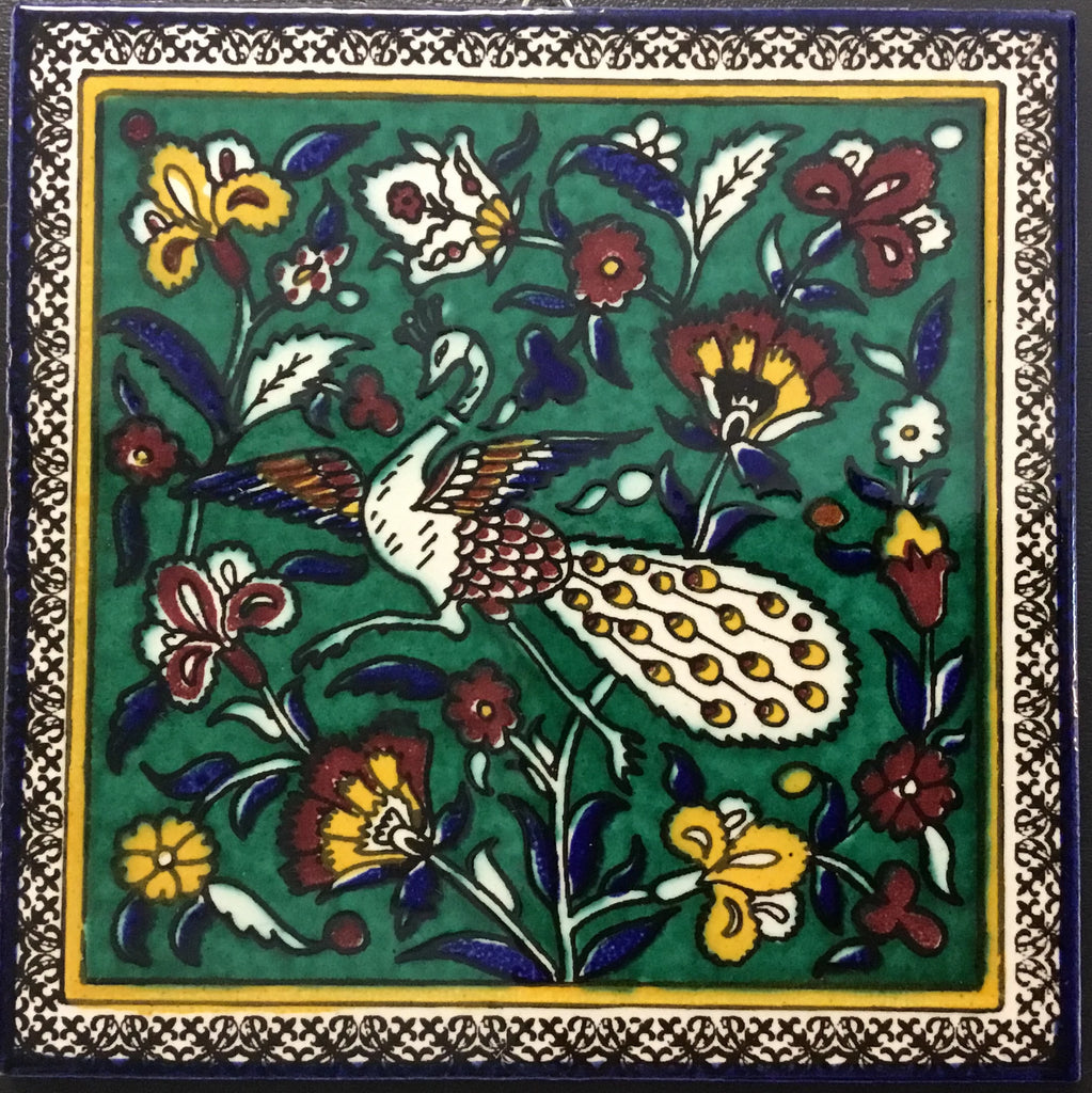 Green Peacock Tile